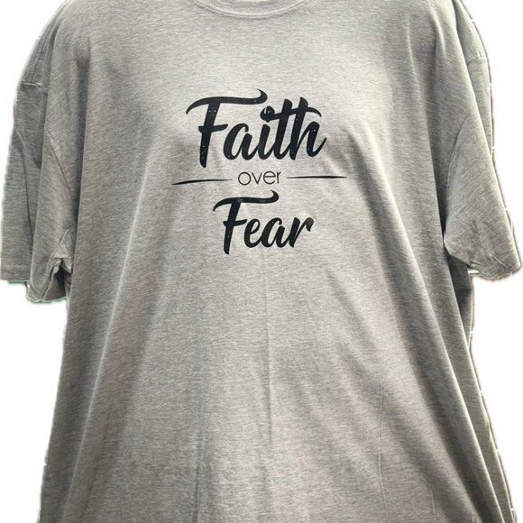 New “Faith Over Fear” Merch Shirt, Christian Comfort, God Is Good Shirt. 3XL - Picture 1 of 8